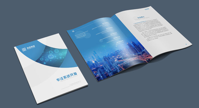 系統開發(fā)畫冊設計-科技感畫冊設計-科技藍的宣傳畫冊設計公司